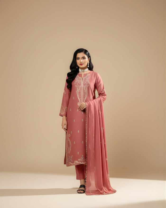 RTS | SHIRT & DUPATTA EMBROIDERED | BAROSHA