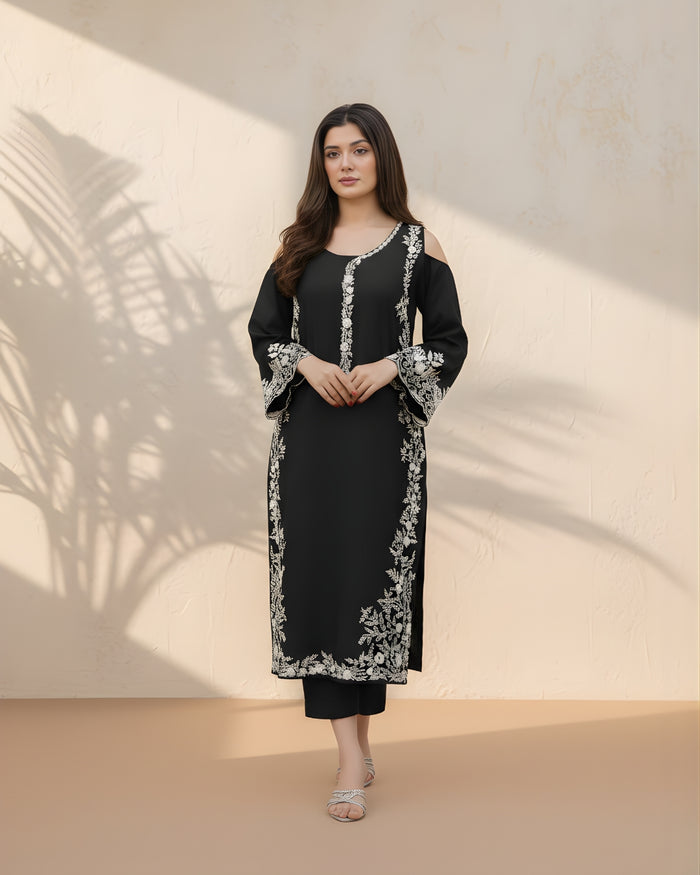 RTS | 2PC Embroidered Lawn Shirt & Dyed Trouser