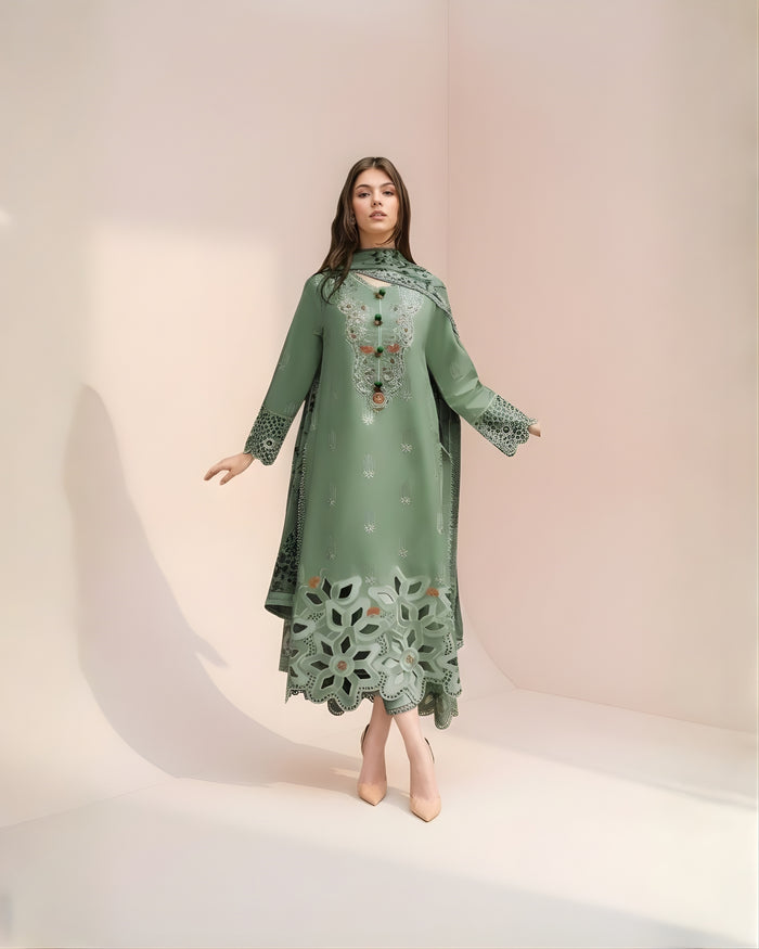 RTS | BANA DORA LAWN | 3PC EMBROIDERED