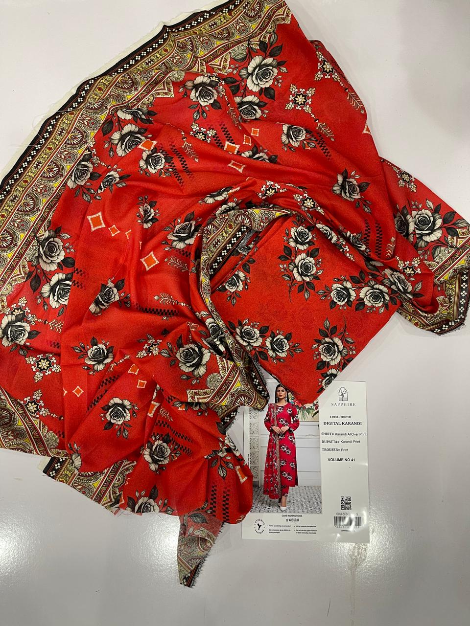 Digital Karandi All Over Print 3PC - DK 12